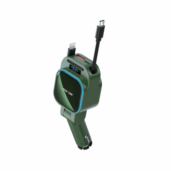 Green Lion Retractable 96W Car Charger